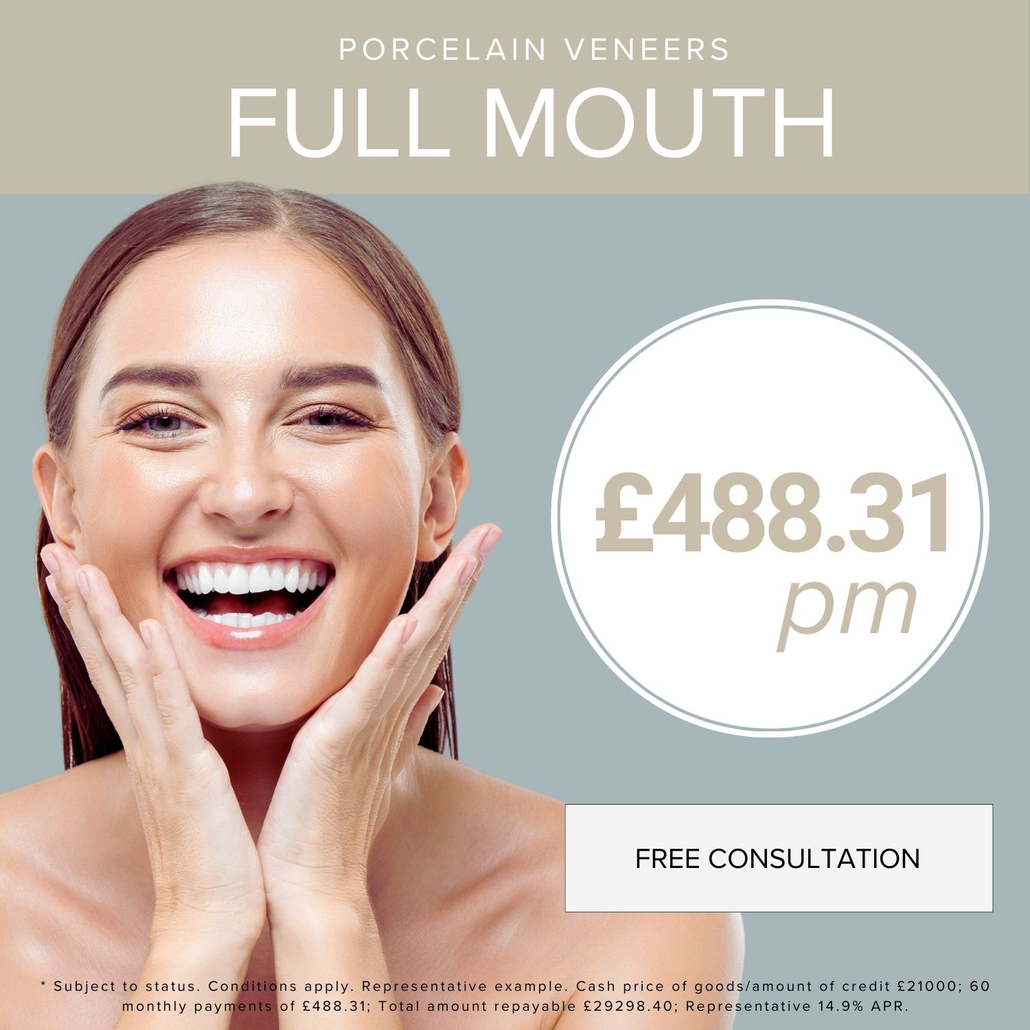 full mouth porcelain veneers offer